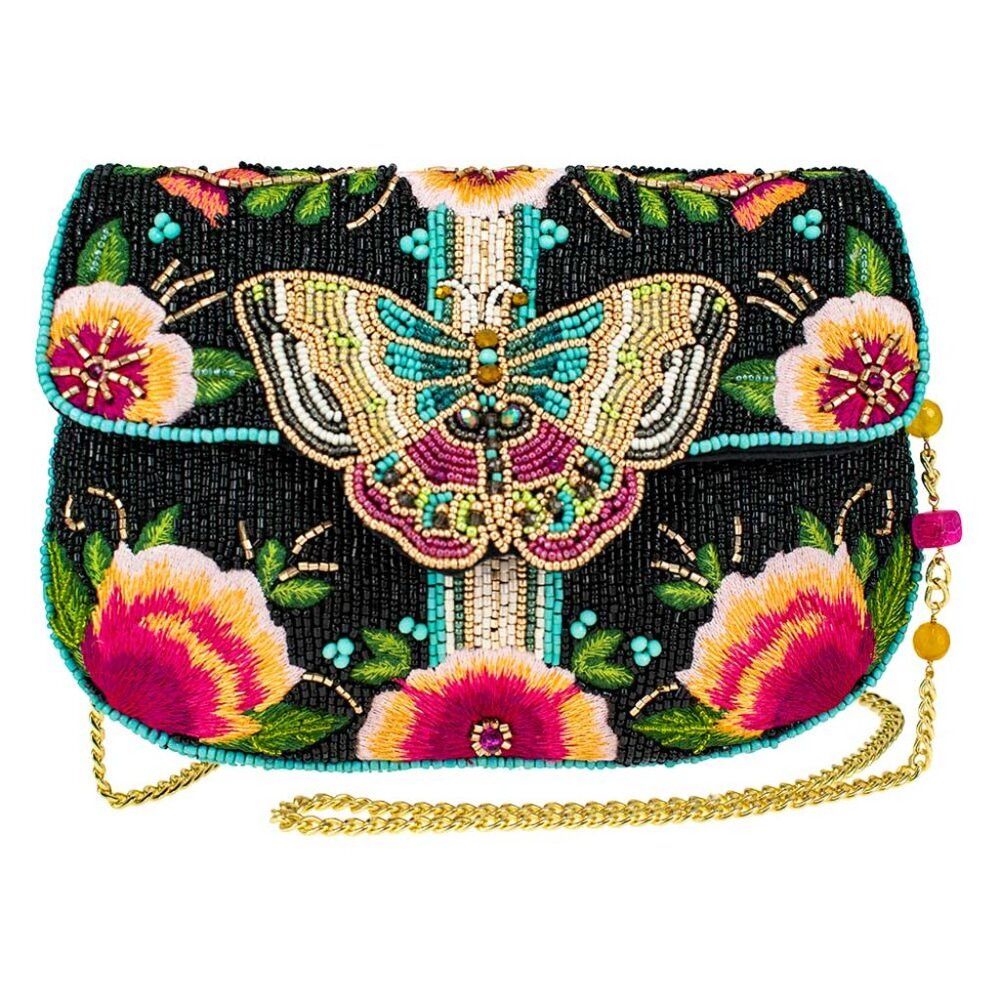 Mary Frances Dream Chaser Beaded Crossbody / Clutch Bag Nwt